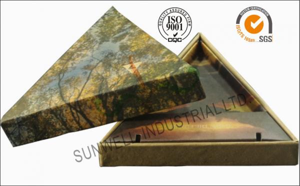 Quality Triangle Handmade Mounting Custom Printed Corrugated Boxes With Hard Insert Cardboard for sale