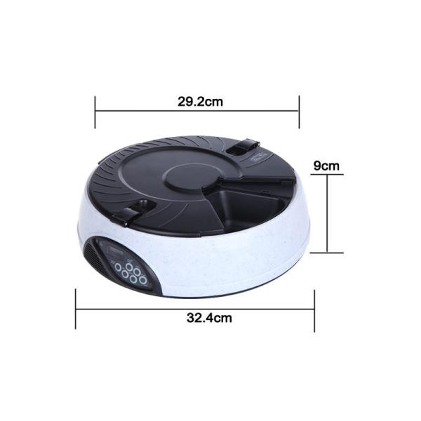 6 Meal LCD Digital elevated dog feeder Meal Dispenser Bowls with Recorder China factory