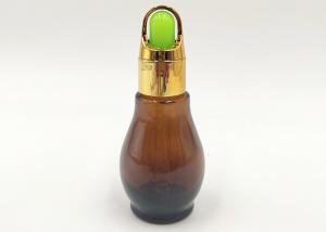 30ml Amber Color Glass Cosmetic Bottles With Golden Cap For Essential Oil