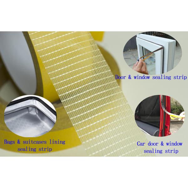 1 Inch Width Fiberglass Self Adhesive Mesh Tape For PU Sealing Strip And Firestrip