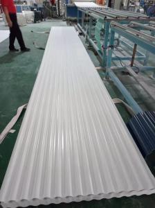 China 3.0mm Thickness PVC Wall Panel White Plastic Corrugated Roofing Sheet on sale