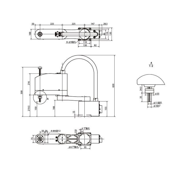 Industrial 6 Axis Industrial Robot Scara Automatic Type High Precision