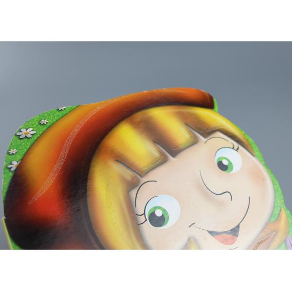 Eco Friendly Die Cut Cardboard Children'S Books With Full Color Printing Surface