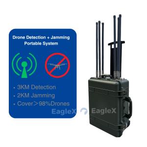 China 98% Drone Jammer Coverage 5.8 GHz 2KM FPV Jammer System with Up to 3 km Detection Distance wholesale