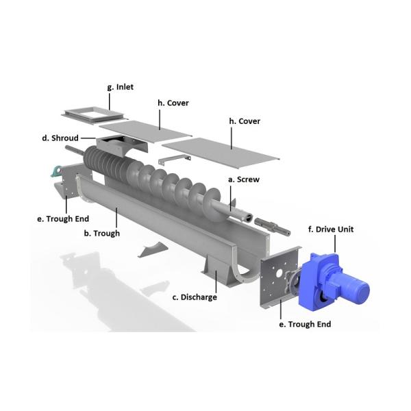 Adjustable Speed Spiral Feeder Stainless Steel Industrial Powder And Granular Lifting Conveyor