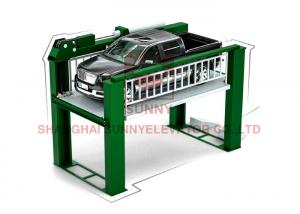 China Hydraulic Four Post Auto Parking Lift Floor Mounted Heavy Duty Car Elevator For Outdoor on sale