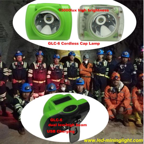 Cordless Mining Hard Hat Led Lights , Underground Mining Headlight Explosion Proof