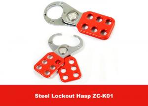 China 25mm Red Nylon PA Steel Vinyl Coated Safety Lockout Hasp for Padlocks on sale