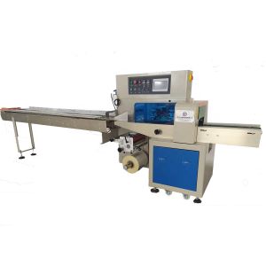 China Hot Sale Heat Sealer Package PLC Servo Motor Flowing Wrapping Machine Face Mask Packing Machine wholesale