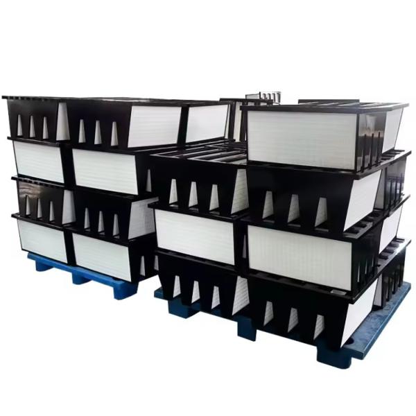 Industrial Compact V Bank HEPA Air Filter with Plastic Frame and H13/H14