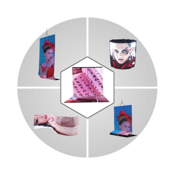 Black High Definition LED Display Flexible Indoor P7.8 IP43 Stage Background Screen Wall Mounted