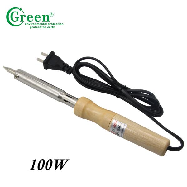 CX - 100W Wooden Handle Soldering Iron 300-1500℃ Stability Temperature