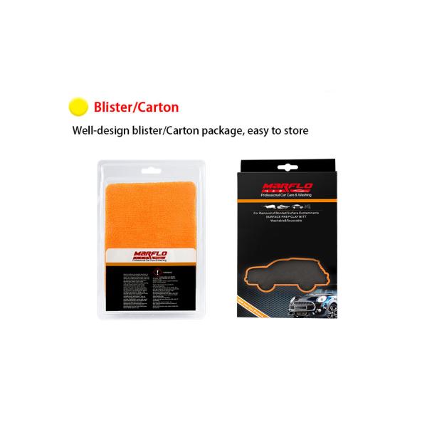 Medium Orange Nanoskin Clay Mitt S M L XL Size For Auto Wahshing