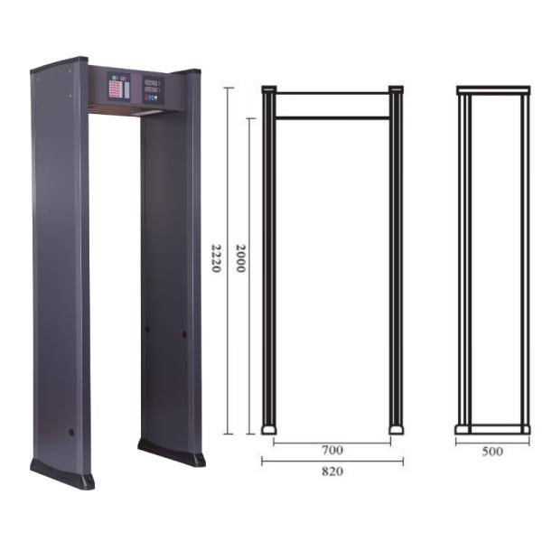 ZT-IIA Precision Guard Pro Walk-Through Metal Detector - 18-Zone Threat Targeting