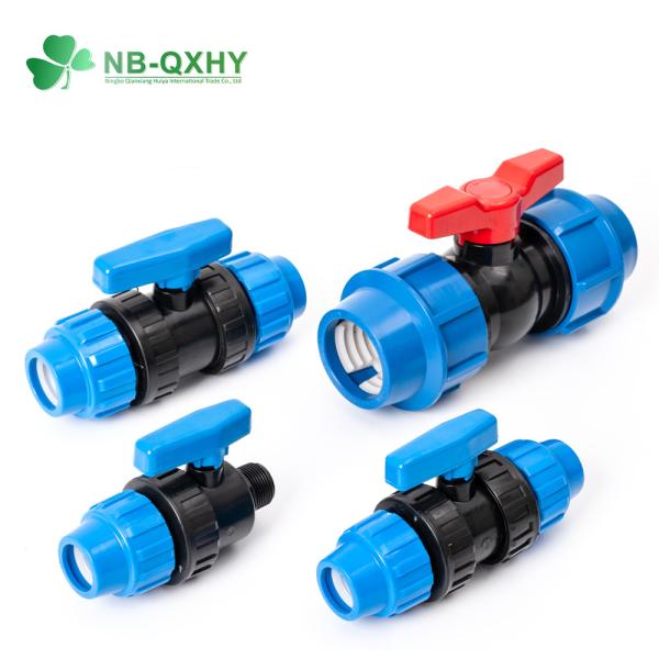 Plastic Pn16 Irrigation System PP Compression Fitting True Union Ball Valve for Irrigation Water Supply