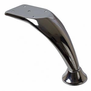 China Curved Furniture Leg Feet 120mm Chrome Metal Sofa Legs Replacement on sale