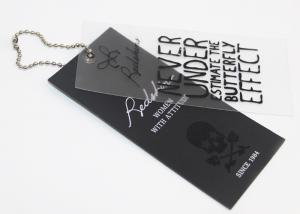 China Eco Friendly Custom Clothing Labels Paper Company Tags For Clothing With Ball Chain wholesale