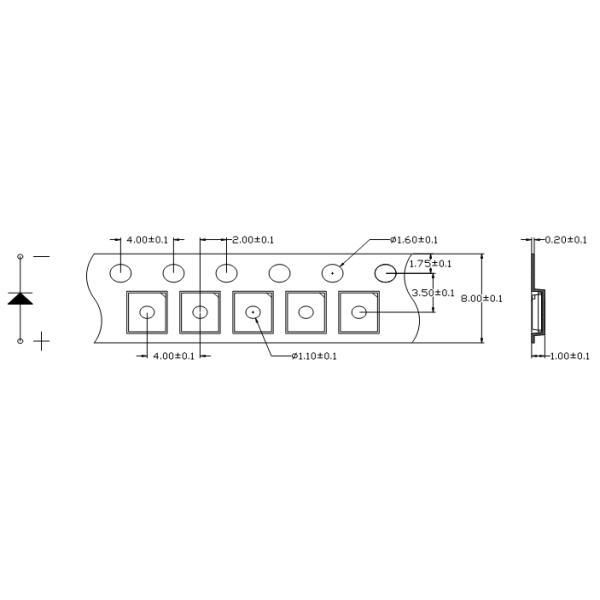 3030 LED CHIP 1W 3V 590-595nm Light Emitting Diode Chip