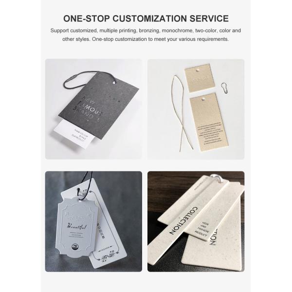 Hot Stamping Varnishing Pantone Personalized Hang Tag For Clothes