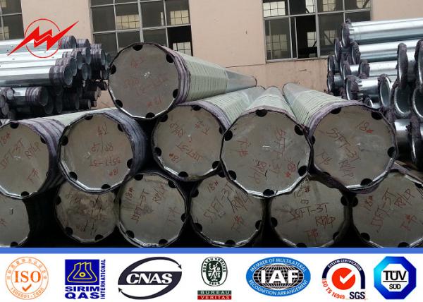 Quality 20M Q345 Material Electric Power Pole with Bitumen for 69KV Transmission for sale