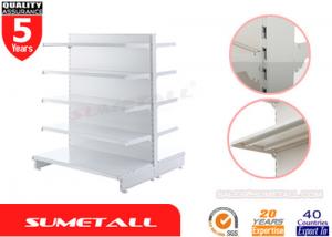 China Heavy Duty Gondola Store Shelving / Convenience Store Display Fixtures With Plain Back on sale
