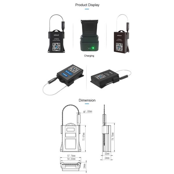 Cargo Asset Seal Lock Tracking Tamper Alarm Disposable 6 Months Battery Life