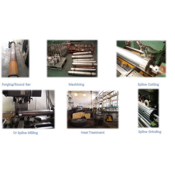 Rectangular Spline Gear Shaft Alloy Steel 20CrMnTi Gear Drive Shaft 2