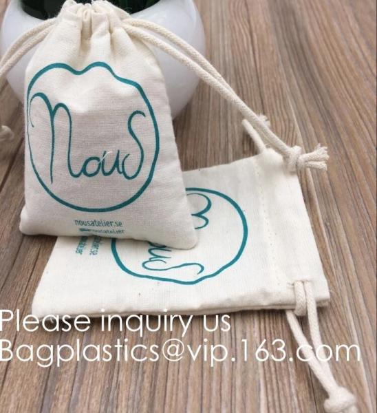 Drawstring Bags Reusable Muslin Cloth Gift Candy Favor Bag Jewelry Pouches for Wedding DIY Craft Soaps Herbs Tea Spice B
