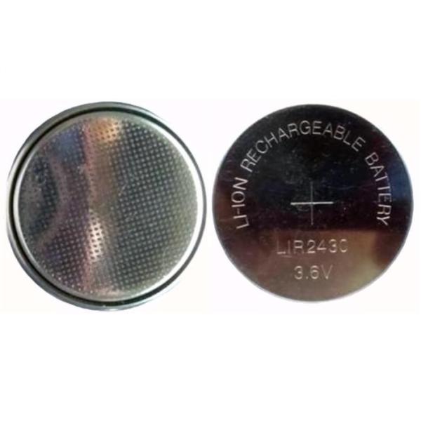 Energy Saving Li Ion Coin Cell 60mAh LIR2430 Lithium Ion Button Battery