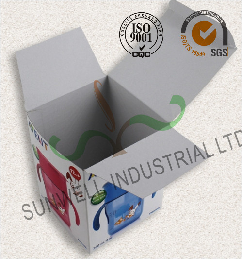 Milk Bottle Colored Corrugated Packaging Boxes , Custom Sized Cardboard Boxes