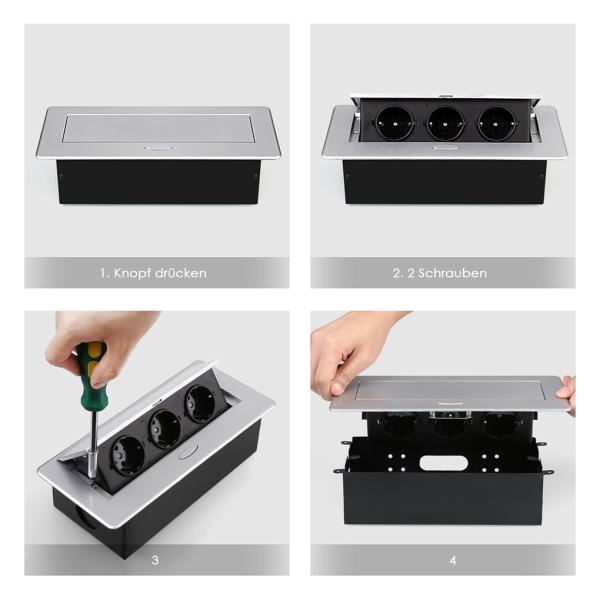 Multifunctional Pop Up Electrical Outlet 266*118mm For Conference Table