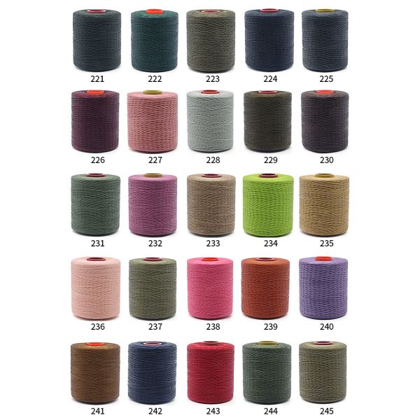 Kangfa 0.8mm 1mm Polyester Handmade Braid Waxed Thread High Tenacity for Leather Goods
