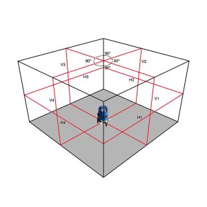 8 Line Crossline Self Levelling Laser Cross Level Automatic Red Beam