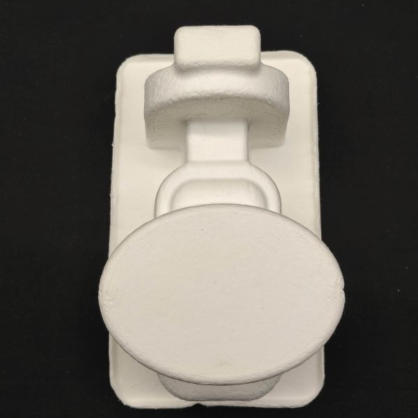 Environmentally friendly white plant fiber dry-pressed semi-body embedded high-end liquor packaging with shockproof and drop-proof functions.