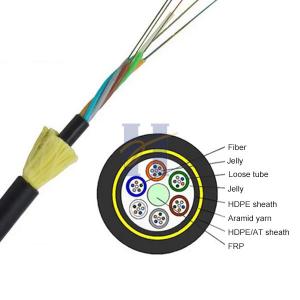 China 12F All Dielectric FRP Loose Tube Self Supporting Aerial Fiber Cable G652D on sale