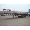 40T Capacity 3 Axles 40ft Super Single Tire Light Weight Semi Flatbed Container Truck Tailer for sale