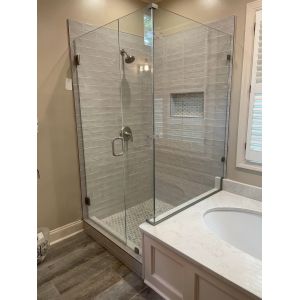 Buy cheap Frameless Shower Enclosures Clear Super White Frosted Tempered Glass Shower from wholesalers