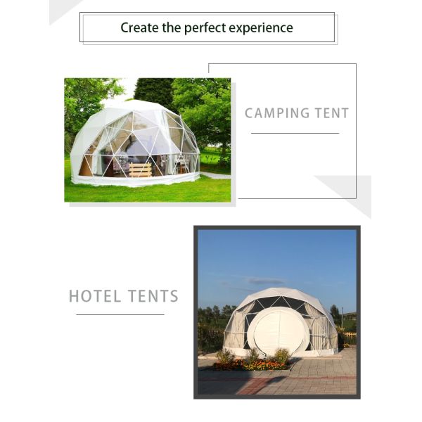 Diameter 6m Glamping Igloo Tent Round Transparent Luxury Giant