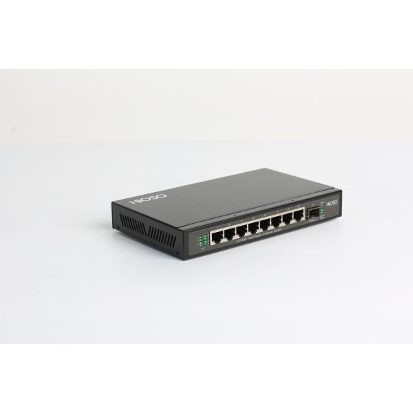 HiOSO 8K MAC learning Anti High Voltage 10 Port PoE Switch Black
