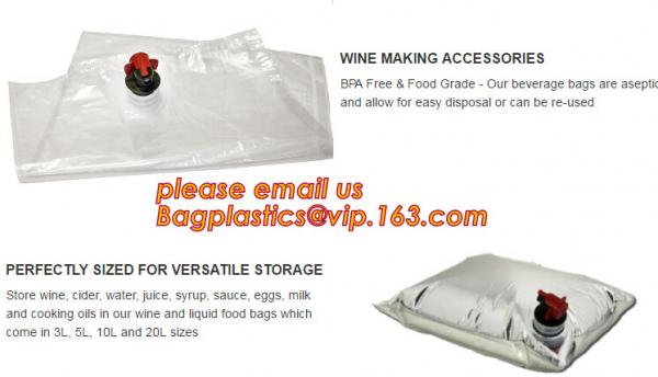 Customized 2L~22 L bags in box aluminum foil packaging bag with spout 10 liter wine bag in box,5L/10L juice bag wine spo