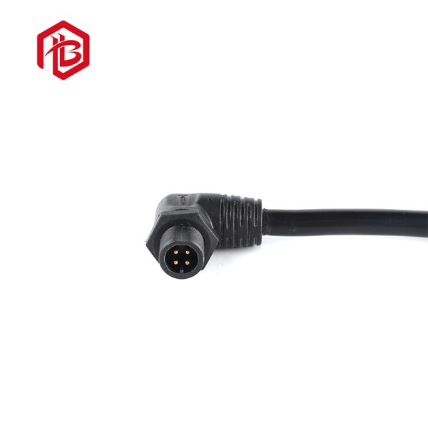 Right Angle M14 IP67 Watertight Cable Connector 2 To 4 Pin For Driver Power