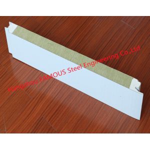China 100mm Rock Wool Polyurethane Edge-Sealing Roof Panel for Fire Resistance A1 wholesale