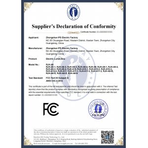 Zhongshan IPS Electric Factory Certifications