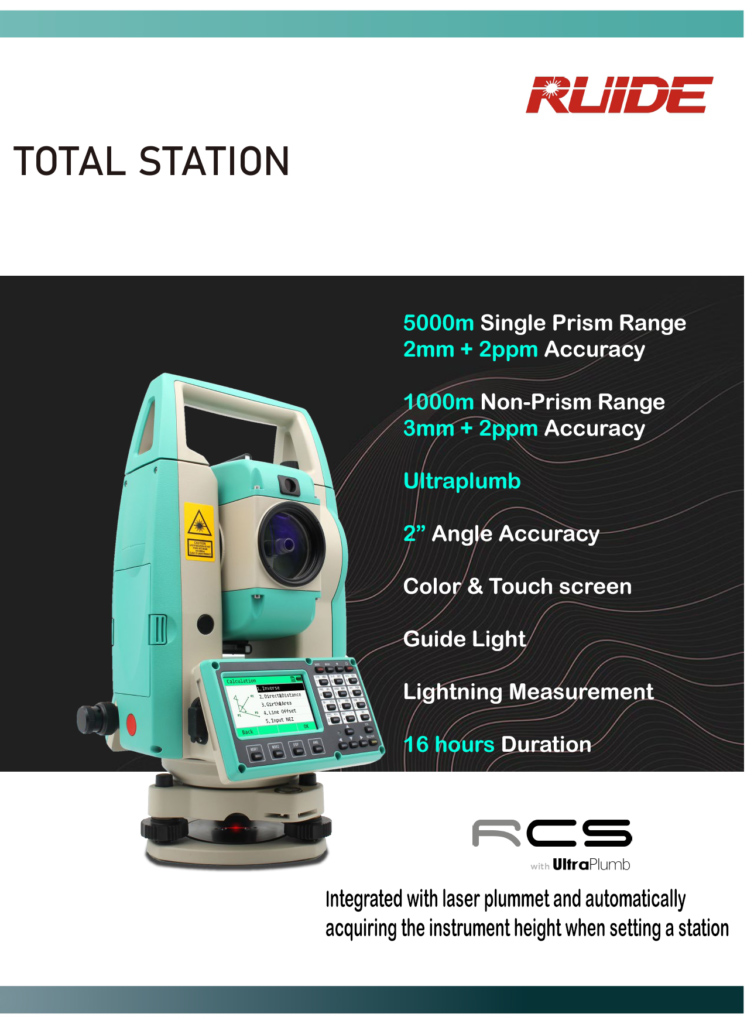 Electronic Theodolite Robotic Total Station Survey Machine Lightweight