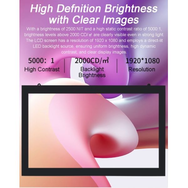 75 inch Full Screen Floor Standing Advertising Display Standing player with 4K Ultra HD Resolution and Aluminum Alloy Frame