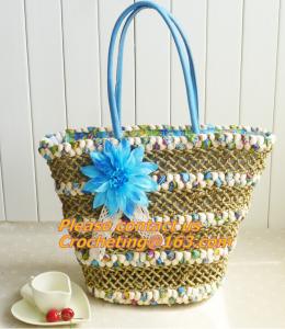 China Tote Shopping Beach Bag Purse Handbag Straw Beach Bags Handbag High-Capacity Women Handbag on sale