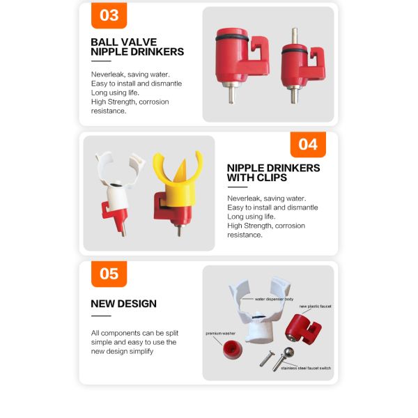 Pig Poultry Nipple Drinker Hog Nipple Drinking System ISO9001