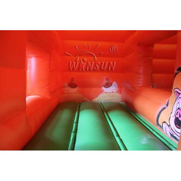 WSC-263 Kids Jump House Inflatable Simulated Farm Trampoline With Slide