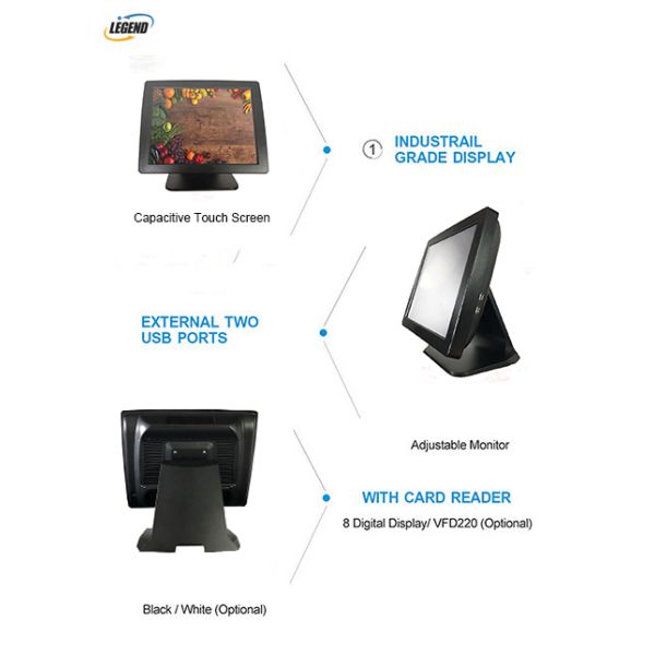 15 Inch Touch Screen Cash Register Pos System For Restaurant Ordering Machine