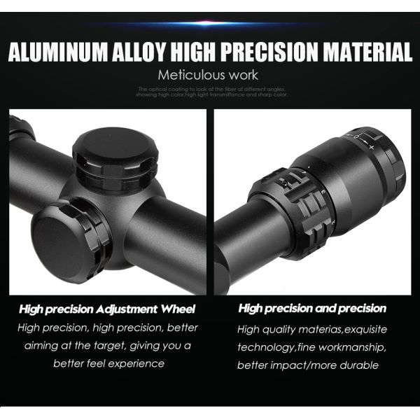 Lightweight 2-7x20 Long Range Rifle Scopes 100yds For Observing